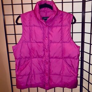 Land’s End Puffer Vest. Pink. Medium. EUC.